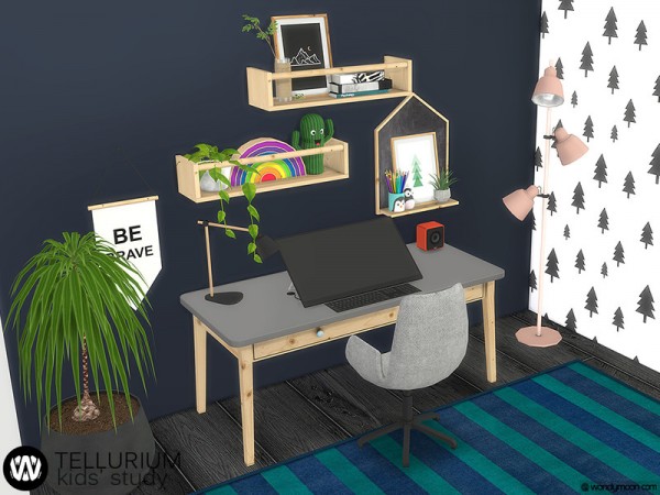  The Sims Resource: Tellurium Kids Study Room by wondymoon