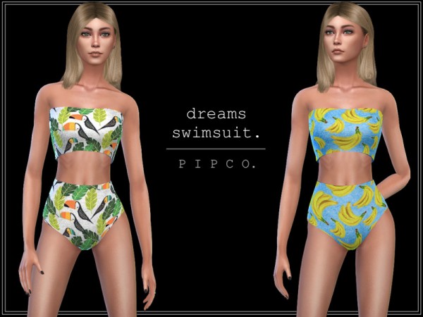  The Sims Resource: Dreams swimsuit by Pipco
