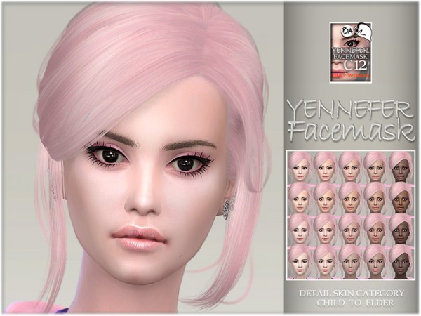  The Sims Resource: Yennefer facemask by BAkalia