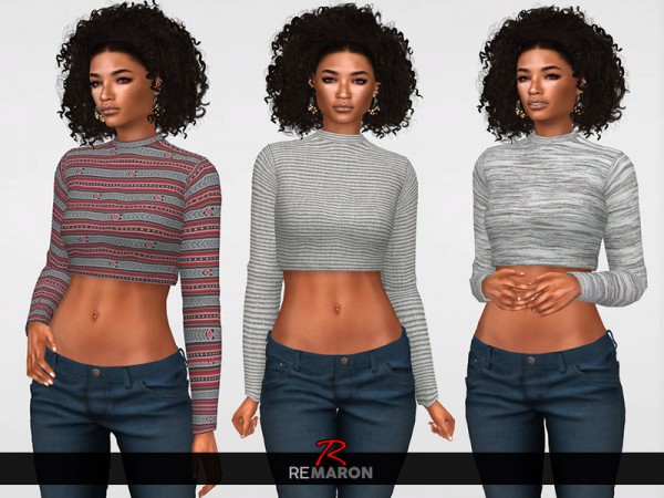  The Sims Resource: Simple Sweater for Women 01 by remaron