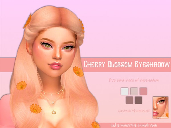  The Sims Resource: Cherry Blossom Eyeshadows by LadySimmer94