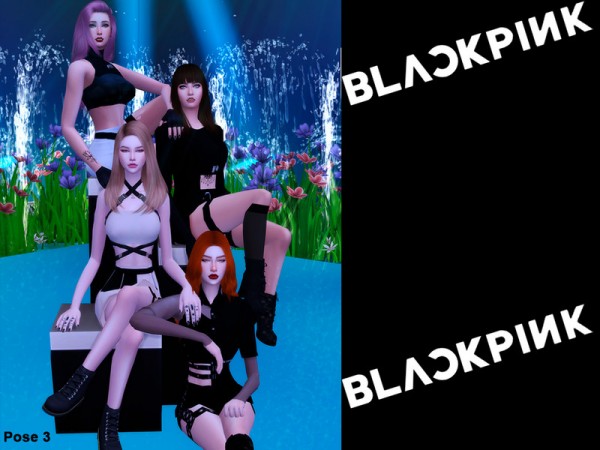  The Sims Resource: BlackPink   Pose Pack by Beto ae0
