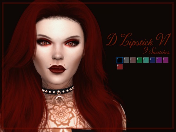  The Sims Resource: D Lipstick V1 by Reevaly