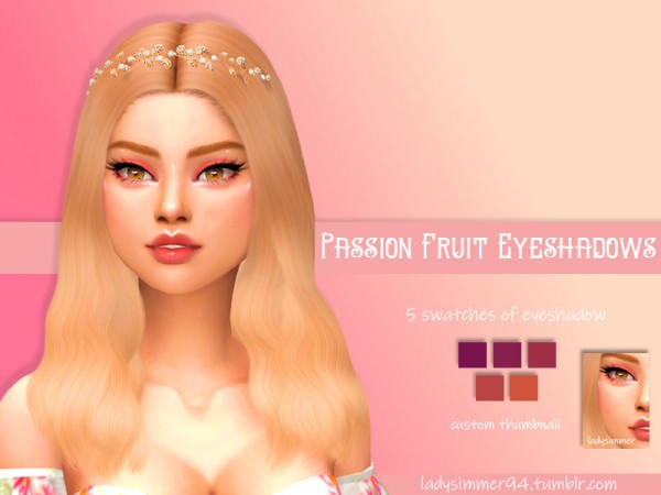  The Sims Resource: Passion Fruit Eyeshadows by LadySimmer94