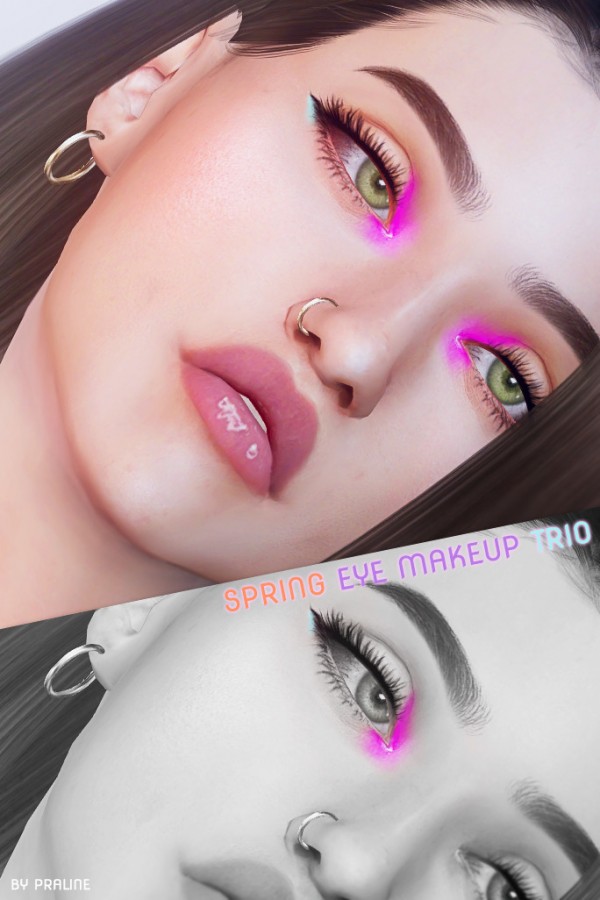  Praline Sims: Spring Eye Trio Makeup