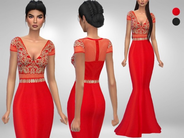  The Sims Resource: Priyanka Prom Dress by Puresim