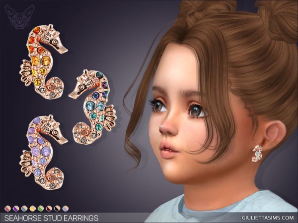  Giulietta Sims: Seahorse Stud Earrings For Toddlers