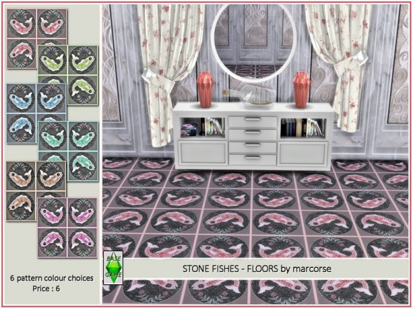  The Sims Resource: Stone Fishes Floors by marcorse