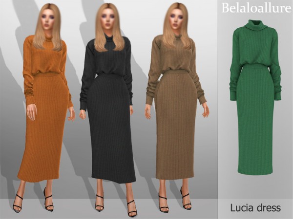  The Sims Resource: Belaloallure Lucia dress by belal1997