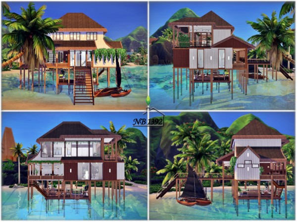  The Sims Resource: House on the beach (No CC!) by nobody1392