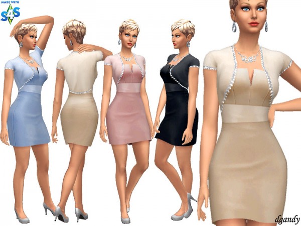  The Sims Resource: Dress 20200401 by dgandy