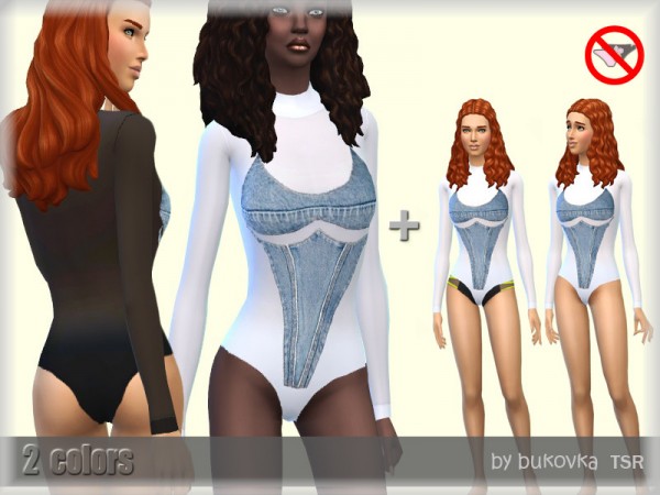  The Sims Resource: Body Denim and Bottom by bukovka