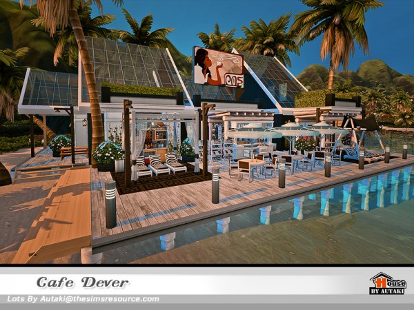  The Sims Resource: Cafe Dever NoCC by Autaki