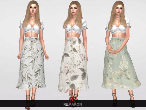  The Sims Resource: Floral Skirt for Women 05 by remaron