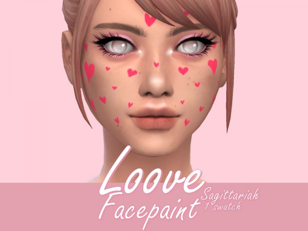 The Sims Resource: Loove Facepaint by Sagittariah
