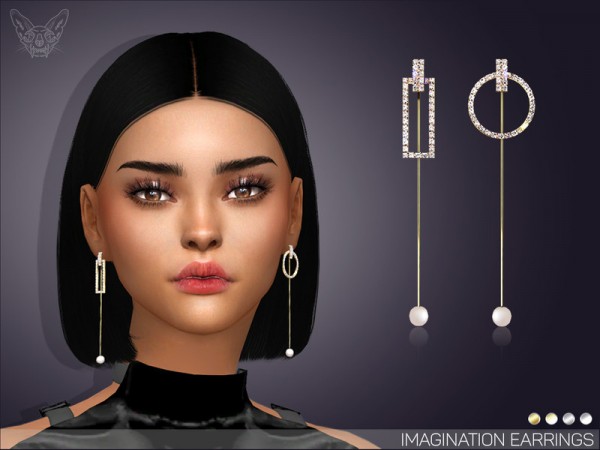  The Sims Resource: Imagination Earrings by feyona