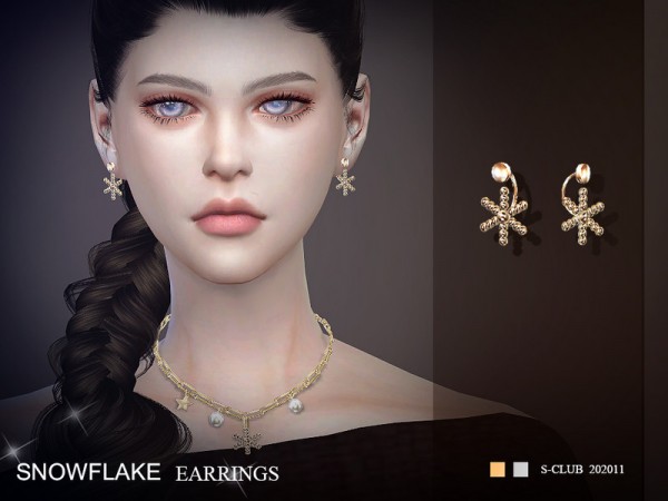  The Sims Resource: LL Earrings 202011 by S club