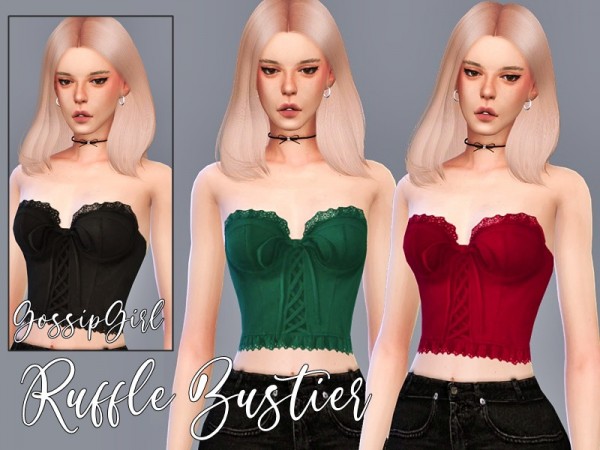  The Sims Resource: Ruffle Bustier by GossipGirl S4