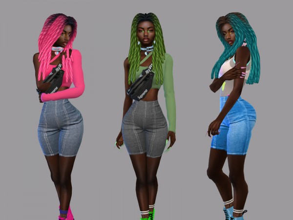  The Sims Resource: Get it Shorty Denim Shorts by Teenageeaglerunner