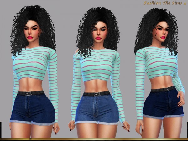  The Sims Resource: Short jeans Catariny by LYLLYAN