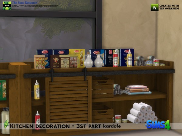  The Sims Resource: Kitchen decoration 3rd part by kardofe