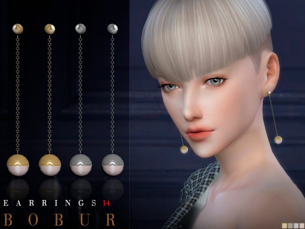  The Sims Resource: Earrings 14 by Bobur