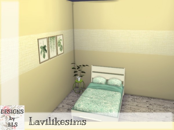  The Sims Resource: Folklore Linen Yellow/Blue P2 by lavilikesims