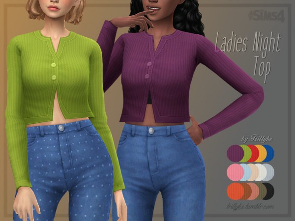  The Sims Resource: Ladies Night Top by Trillyke