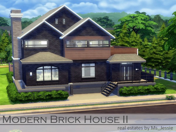  The Sims Resource: Modern Brick House II by Ms Jessie