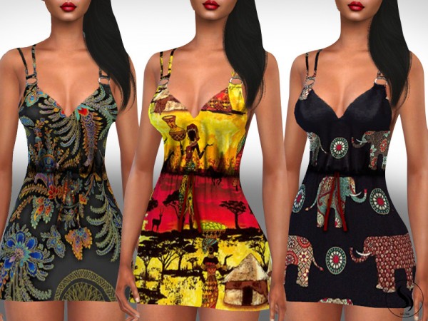  The Sims Resource: Cultural Summer Dresses by Saliwa