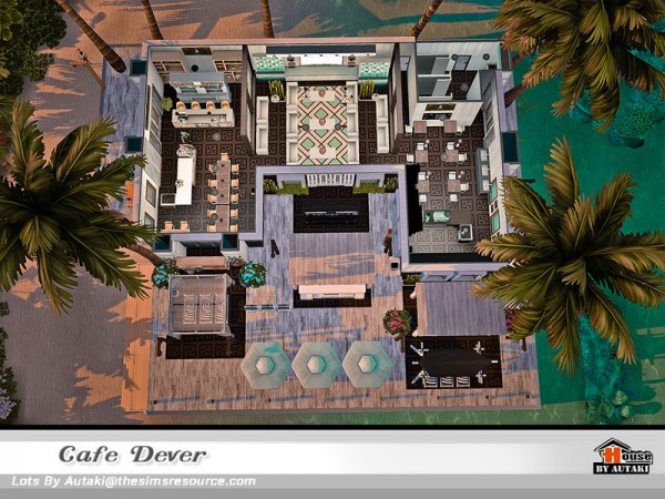  The Sims Resource: Cafe Dever NoCC by Autaki