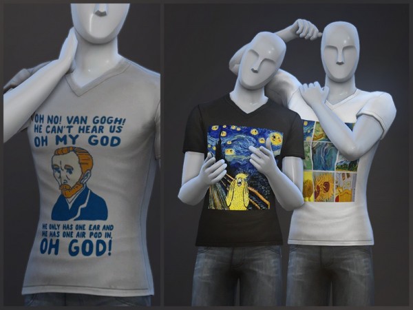  The Sims Resource: Vincent Says t shirts by sugar owl
