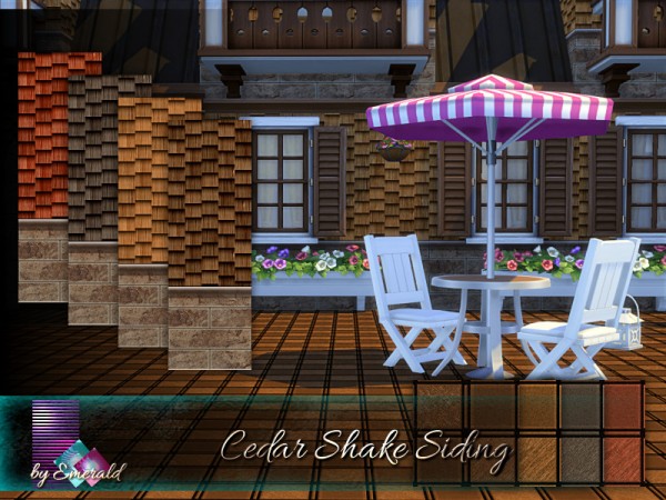  The Sims Resource: Cedar Shake Siding by emerald