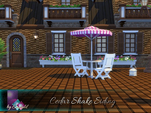  The Sims Resource: Cedar Shake Siding by emerald