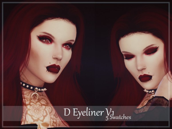  The Sims Resource: D Eyeliner V1 by Reevaly