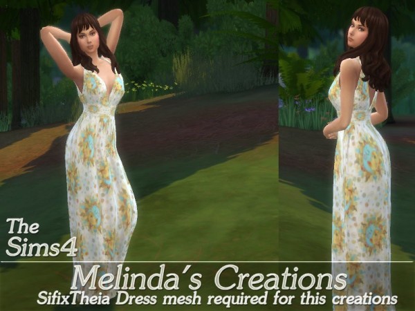  The Sims Resource: Silk Sun Moon Night Gown by melindacreations