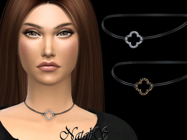  The Sims Resource: Open clover choker by NataliS