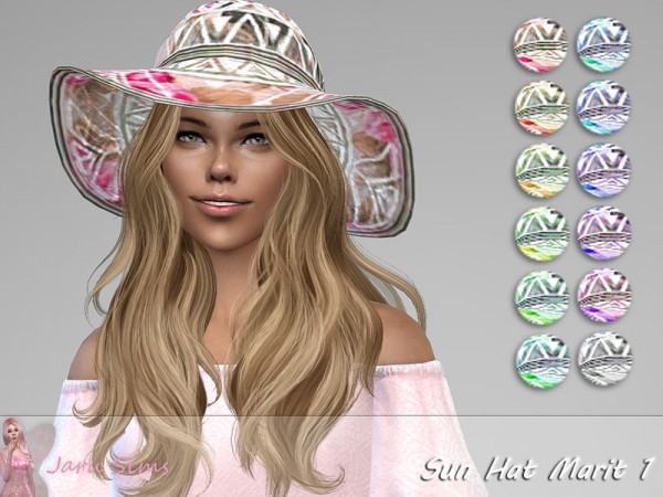  The Sims Resource: Sun Hat Marit 1 by Jaru Sims