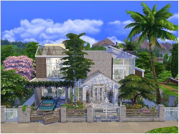  The Sims Resource: Modern White Villa by lotsbymanal
