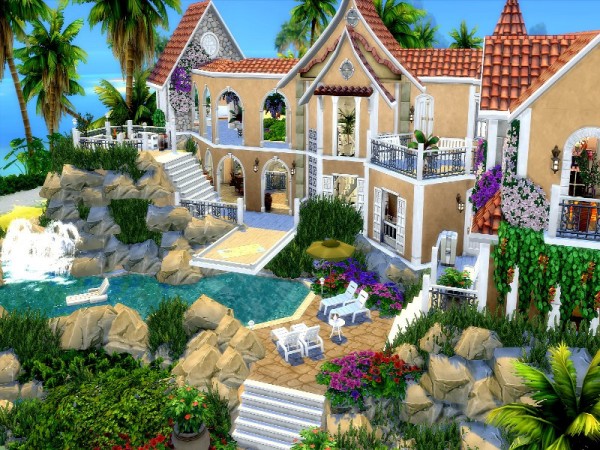  The Sims Resource: Paradise Mansion   No CC by GenkaiHaretsu