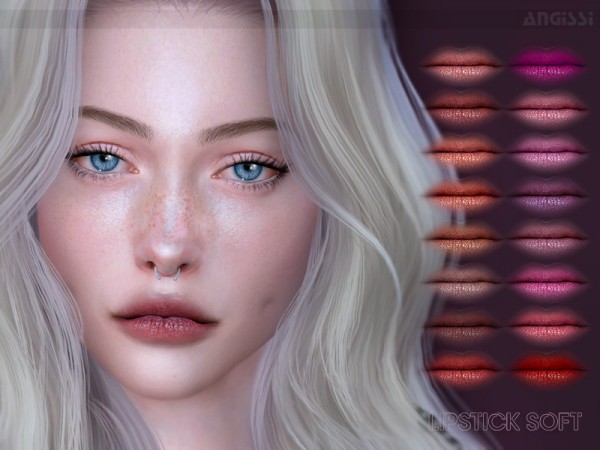  The Sims Resource: Lipstick Soft by ANGISSI