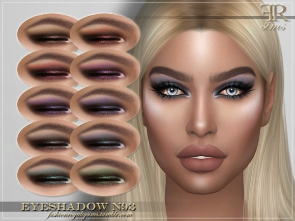 The Sims Resource: Eyeshadow N93 by FashionRoyaltySims