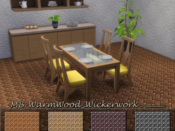  The Sims Resource: Wickerwork Floors by matomibotaki