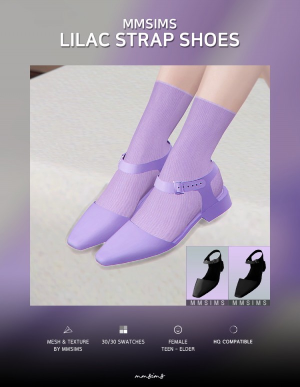  MMSIMS: Lilac strap shoes