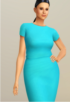  Rusty Nail: Fitted Dress in Turquoise