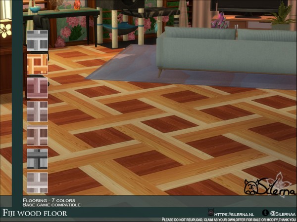  The Sims Resource: Fiji Wood Flooring by Silerna