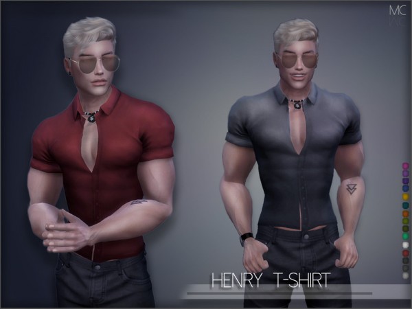  The Sims Resource: Henry Tshirt by Mathcope
