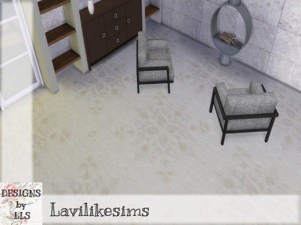  The Sims Resource: Flower Crest Carpet by lavilikesims