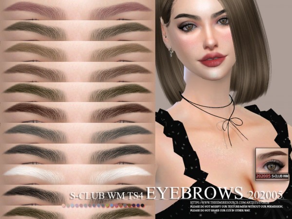  The Sims Resource: Eyebrows 202005 by S Club