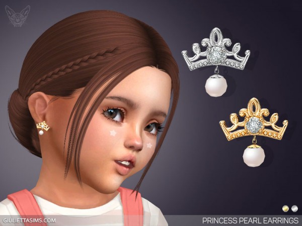  Giulietta Sims: Princess Pearl Earrings For Toddlers